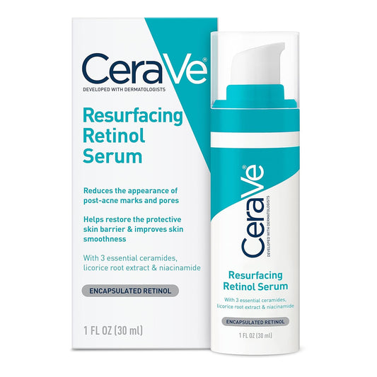 CeraVe Resurfacing Retinol Serum For Post Acne Marks, Formulated With Licorice Root