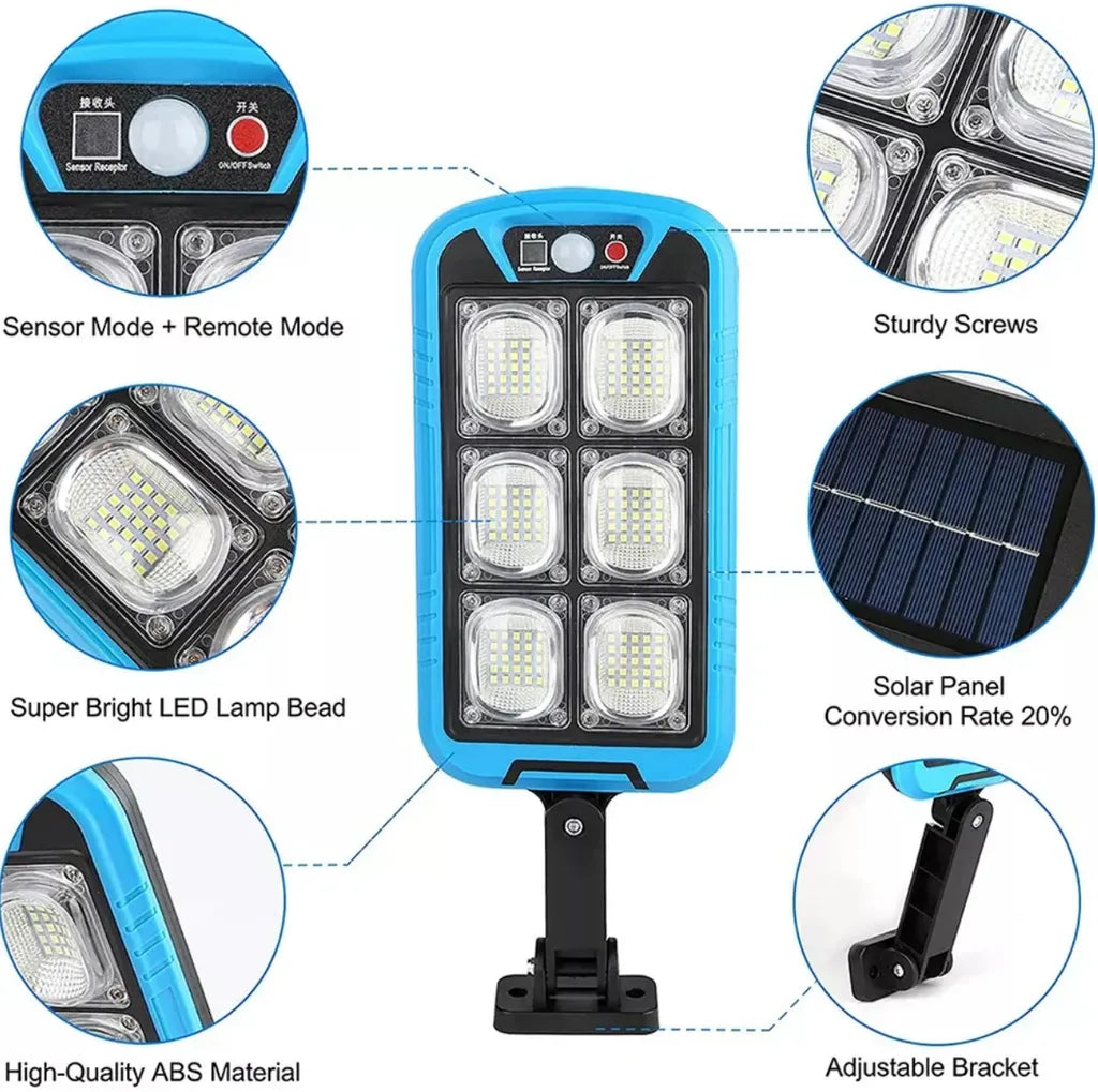 Solar Street COB Light With Sensor ZB-150B | Motion Sensor Security Streetlights