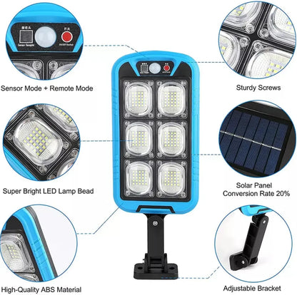 Solar Street COB Light With Sensor ZB-150B | Motion Sensor Security Streetlights