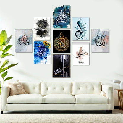 Home decoration item 9 pcs wall decor photo on wall canvas art