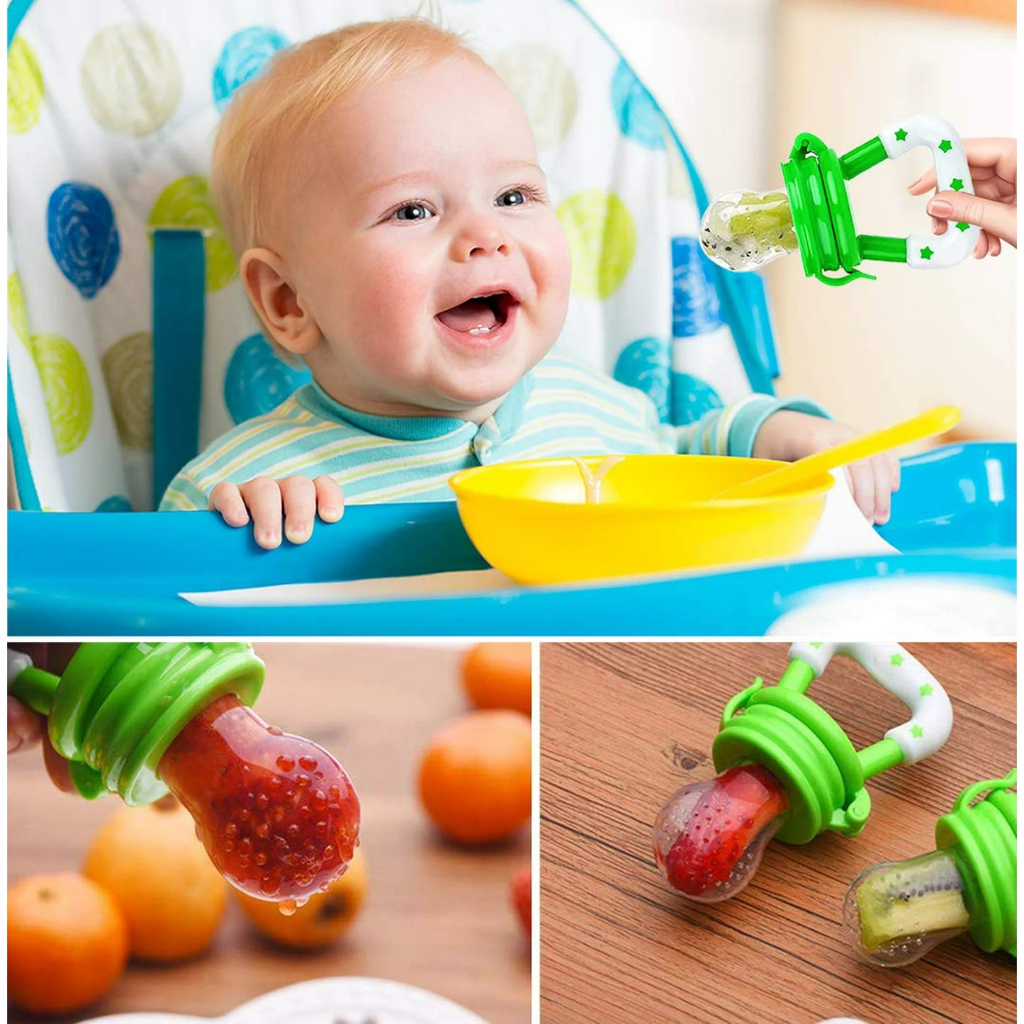Baby Solid Baby Fruit Pacifier Fresh Fruit Feeder Infant Teething Toy Nibbler