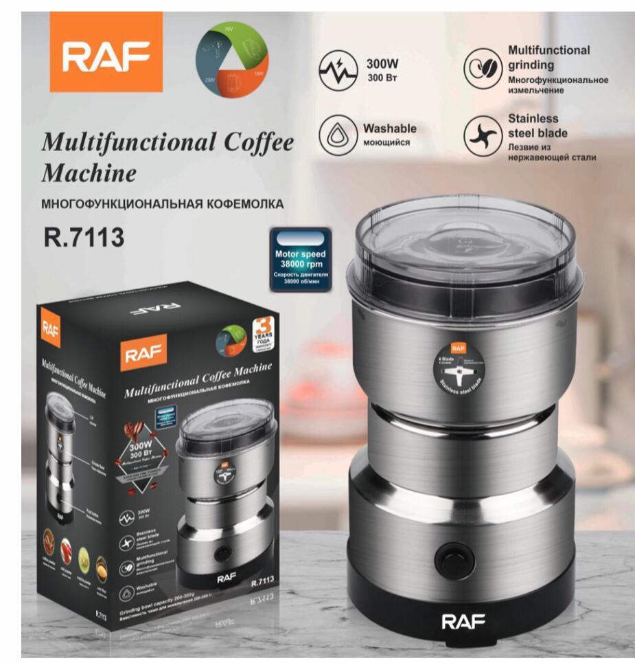 RAF R.7113 MULTI PURPOSE ELECTRIC COFFEE GRINDER AUTOMATIC COFFEE SPICE BEAN GRINDER