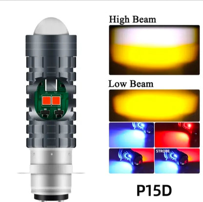 Pack of 2 Headlight &amp; Backlight Bulb | Yellow/White Beam +