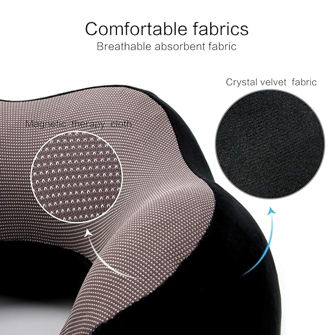 U Shaped Travel Pillow Memory Foam Neck And Head Support (random color)