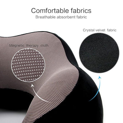 U Shaped Travel Pillow Memory Foam Neck And Head Support (random color)