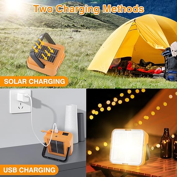 Small Solar-Powered LED Camping &amp; Outdoor Lantern With Super Long Endurance, Suitable