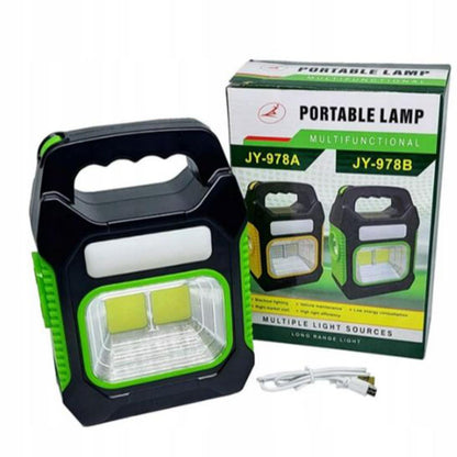 JY-978A Solar portable lamp multi functional for outdoor Hiking long Range light(random