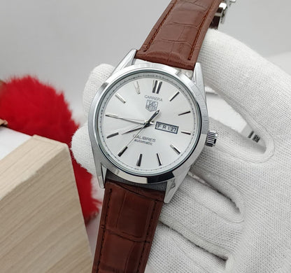 Carrera Calibre 5 - Luxury Swiss Watch With Leather Strap Mens Watch