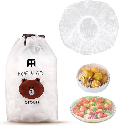 Combo Deal Disposable Food Cover Plastic Wrap 100 Pcs + 2 Pcs