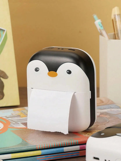 The Adorable Penguin Design Rechargeable Portable Mini Printer (random color)