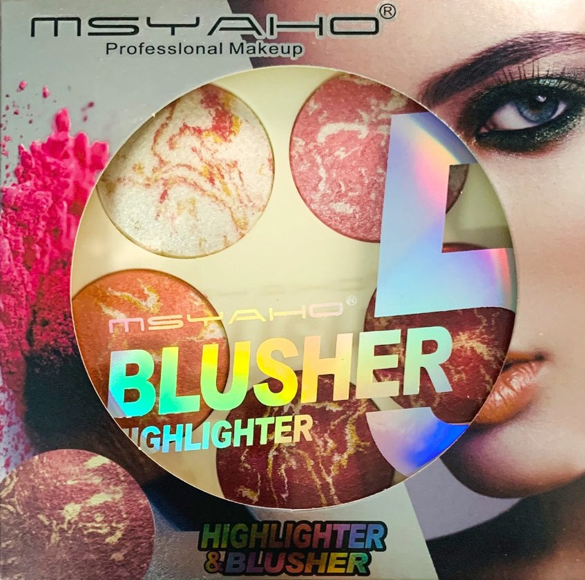 5-in-1 MSYAHO Professional Makeup Palette 3D Highlighter, Blusher, Contour, Bronzer &amp;