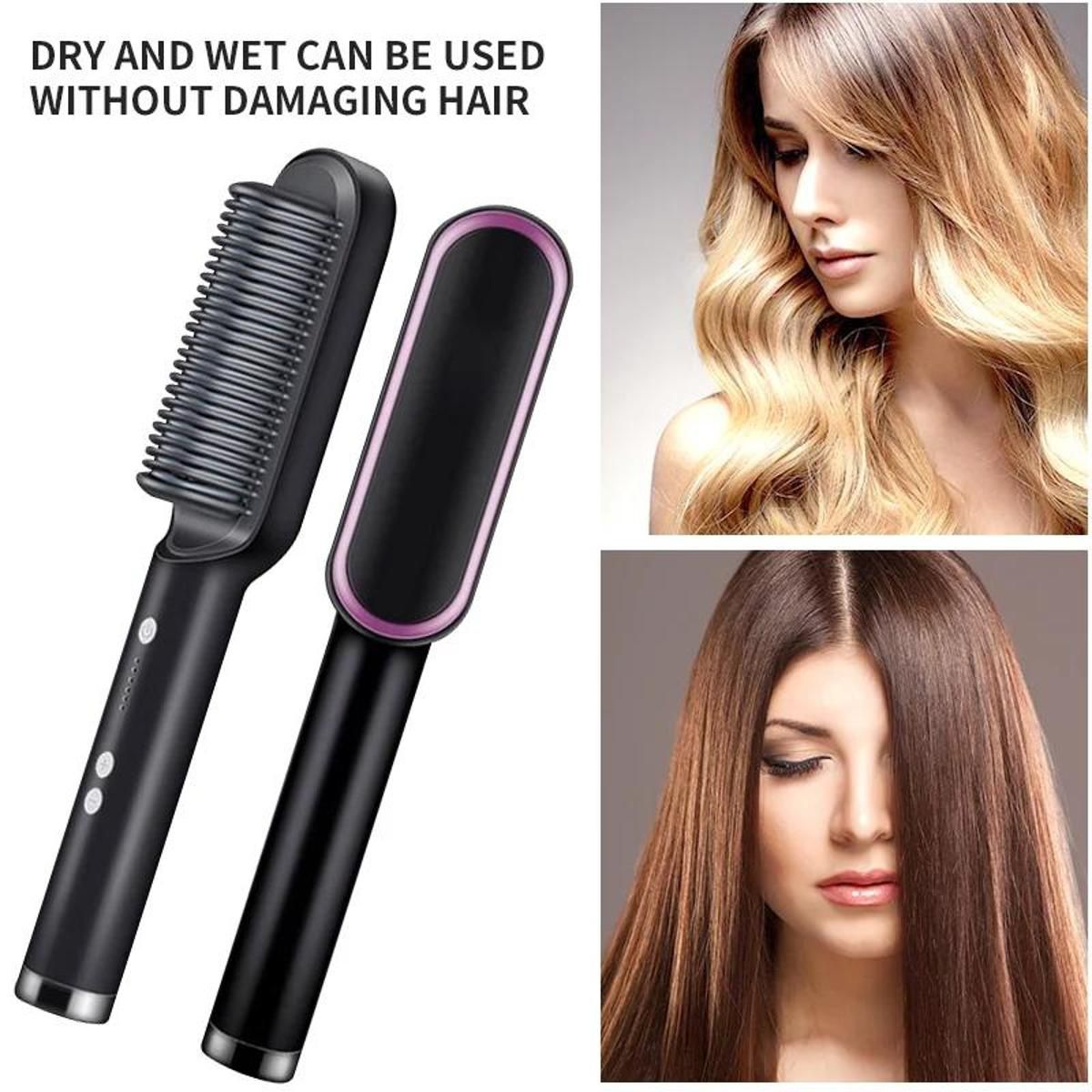 (NW00090) HQT-909B Electric Professional Hair Straightening Brush (random color)