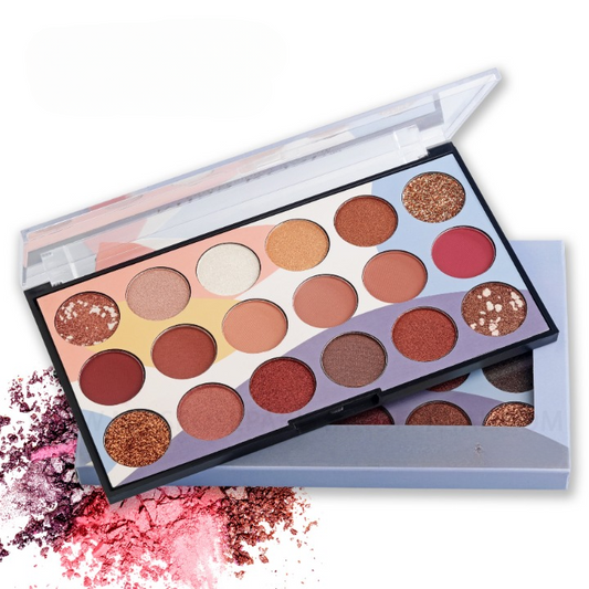 Mocallure Professional 18-Color Glitter Eyeshadow Palette Bold, Shimmering Shades for Every