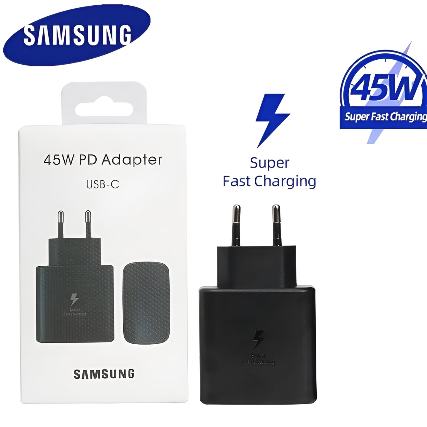 Original Samsung 45w Super Fast Charger With Type C | Best Quality