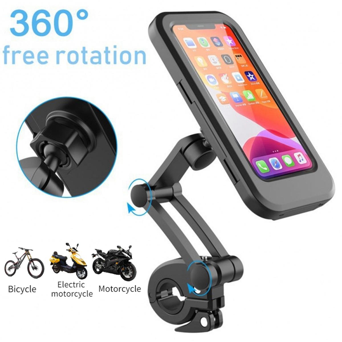 Waterproof Magnetic Bicycle Mobile Phone Holder 360° Rotation