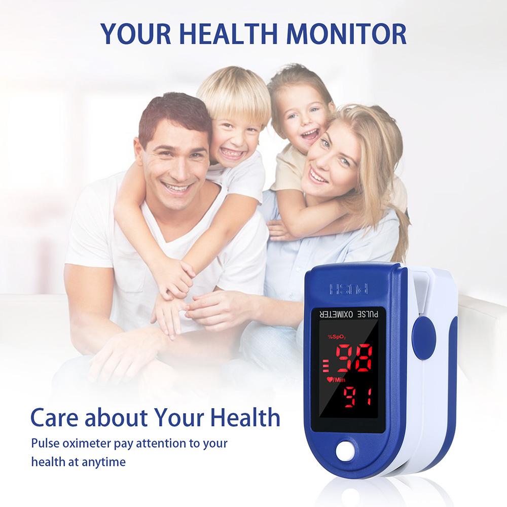 Fingertip Pulse Oximeter Blood Oxygen Saturation Detector Pulse Rate Monitor Portable Oximeter