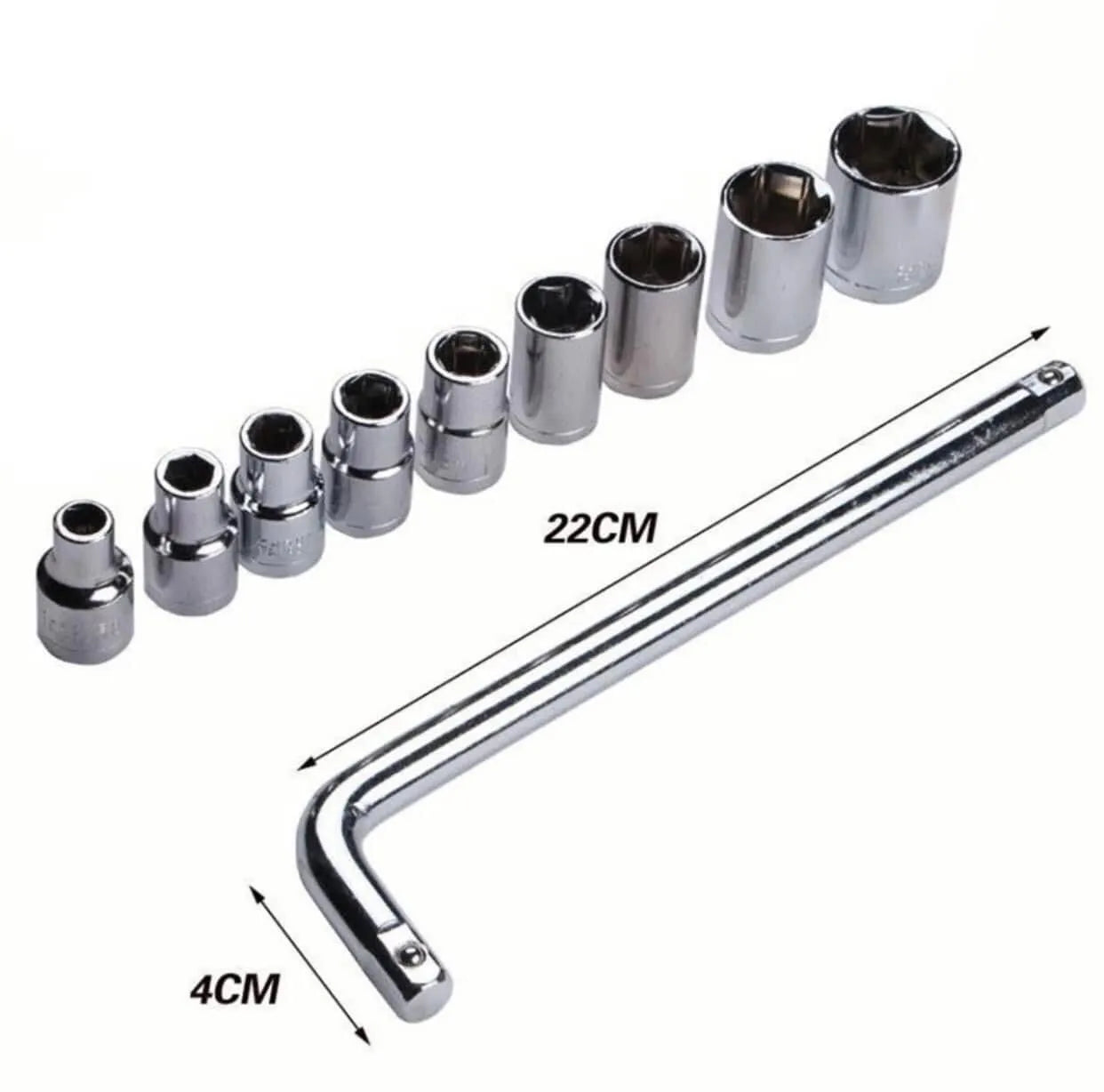 CTW-1810 | 10 Piece High Quality Socket Wrench Set Spanner Car Machine