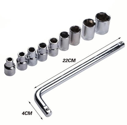 CTW-1810 | 10 Piece High Quality Socket Wrench Set Spanner Car Machine