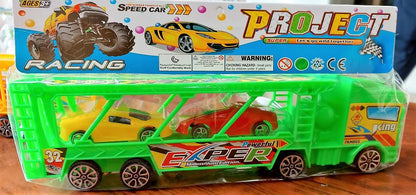 Car Carrier Long Toy Truck - Friction Powered Loader for Kids (random