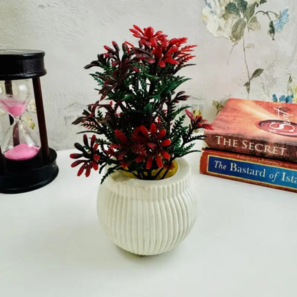 Pack of 4 Mini Planters | Artificial Decoration mini Plants