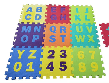 9mm Puzzle 9 PCS ABC-123 | Interlocking Play Tile | Alphabets