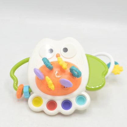Owl-Themed Fun Squeezing and Pumping Toy Colorful Sensory Play Toy for
