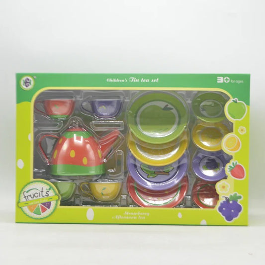 Fruit Theme Tea Party Play Set 14PCS Colorful Pretend Tea Set