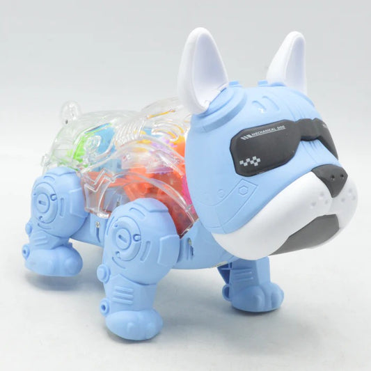 Mecha Dog Interactive Robot Toy - Walking, Music &amp; Lights for Kids