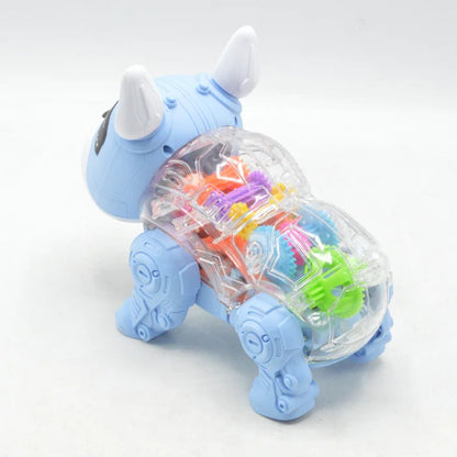 Mecha Dog Interactive Robot Toy - Walking, Music &amp; Lights for Kids