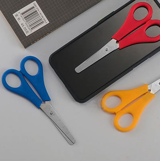 6-Inch Plastic Handle Scissors Lightweight, Sharp Blades for School, Office &amp;