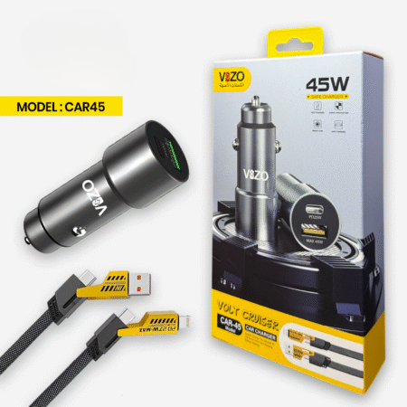 Car45 Volt Series Dual Port Smart Car Charger (with V999 4-in-1