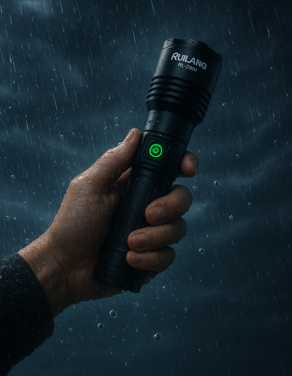 RL-2308 High-Power Rechargeable LED Flashlight Long Range, Durable &amp; Energy Efficient - CheckNpays