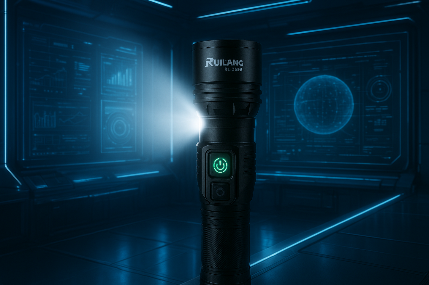 RL-2308 High-Power Rechargeable LED Flashlight Long Range, Durable &amp; Energy Efficient - CheckNpays