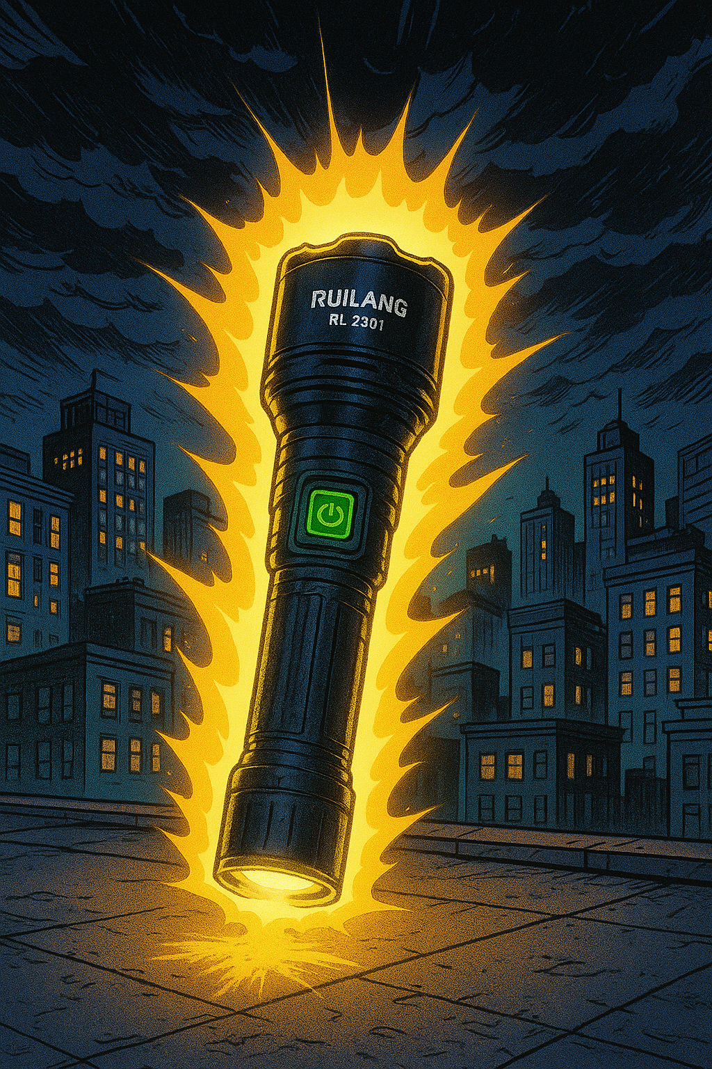 RL-2308 High-Power Rechargeable LED Flashlight Long Range, Durable &amp; Energy Efficient - CheckNpays