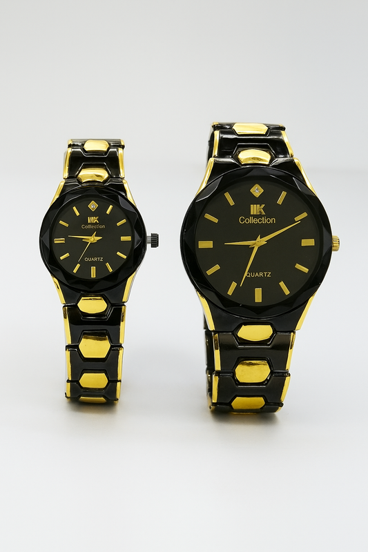 Elegant Couple Watch Set Luxury Quartz Wristwatches for Him &amp; Her