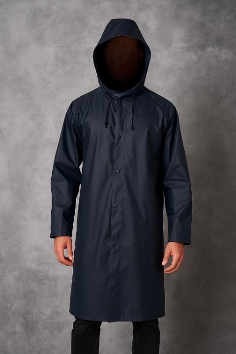 Premium Waterproof Long Raincoat with Adjustable Hood Unisex Outdoor Protection (Random