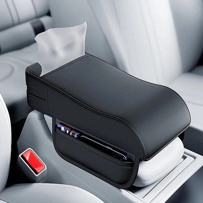 Car Armrest Box Height Pad Universal Central Elbow Rest Support Leather Auto