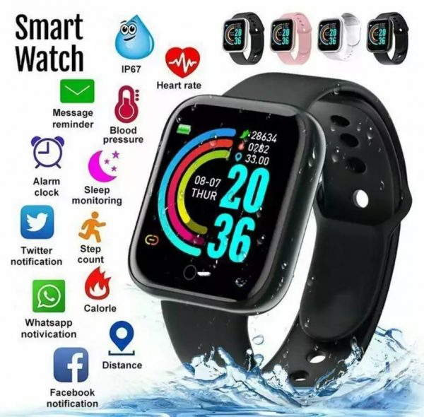 D20 Ultra Smart Watch Heart Rate Blood Pressure Oxygen Reloj Intelligent Smart