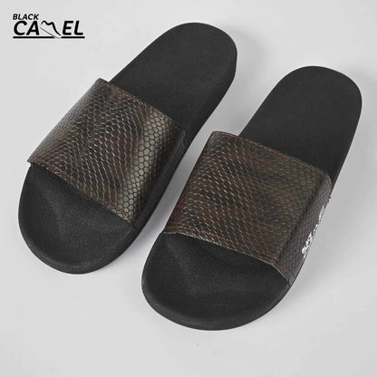 Black Camel Cobra texture slide (Cimahi - Brown/White 39-44)