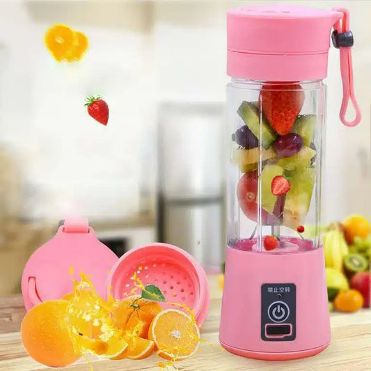 Electric Blender Mini Portable Juicer 380ml Usb Rechargeable (random Color)