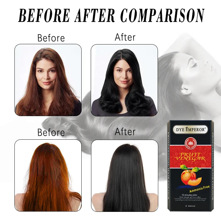 fruit venger black hair color gel dye 500ml