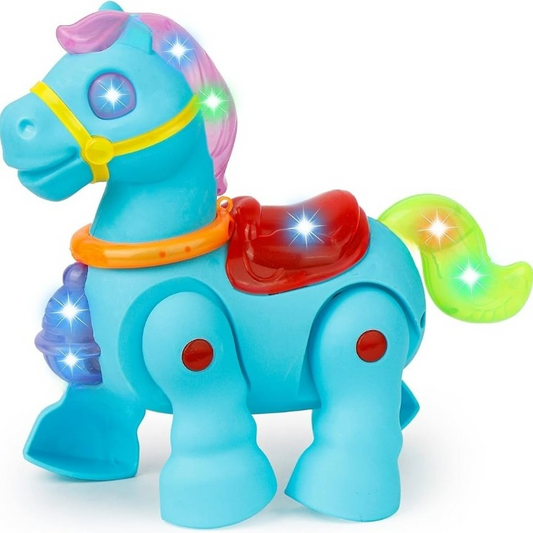 Walking Musical Pony Horse - Lights and Sounds - Interactive Kid Fun