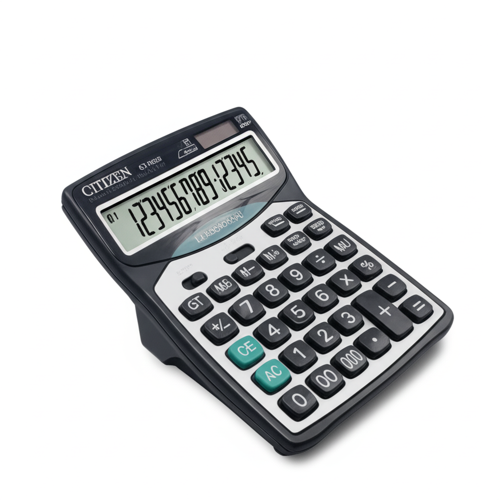 Cjtjjzen CT 9300 14-Digit Desktop Calculator Large Display, Dual Power, Tax - CheckNpays