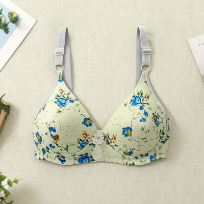 Printed Soft Cotton Padded Bra for Women | Comfortable Everyday Wear Undergarments - CheckNpays