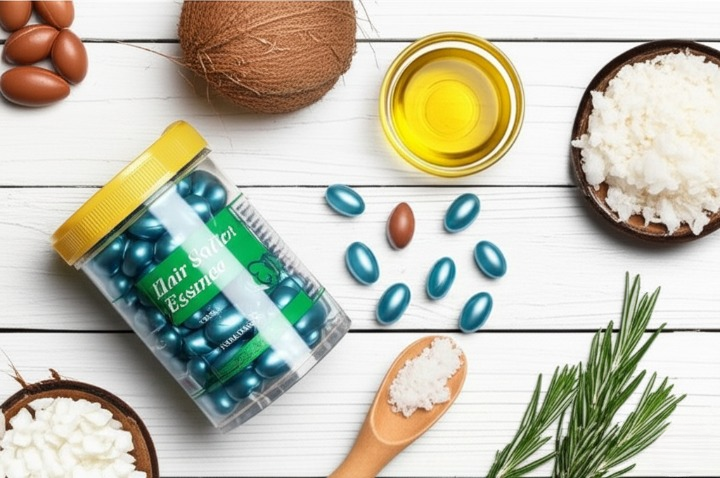 Hair Soften Essence Capsules 60 Softgel Capsules for Nourishing, Hydrating &amp;