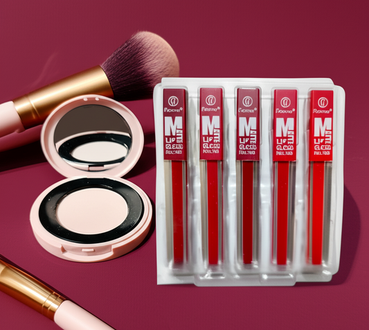 6-Piece Matte Lip Gloss Set , Waterproof Lip Color Kit for