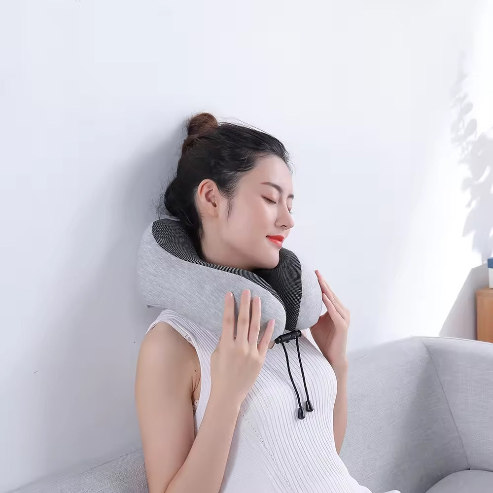 U Shaped Travel Pillow Memory Foam Neck And Head Support (random color)