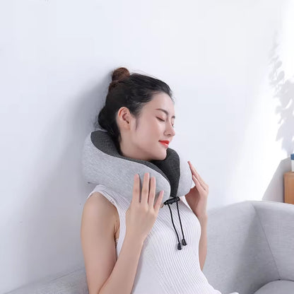 U Shaped Travel Pillow Memory Foam Neck And Head Support (random color)