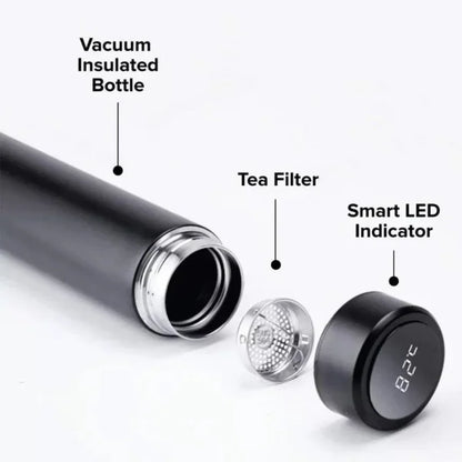 Temperature Display Vacuum Insulated Water Bottle Thermo Flask Made of Premium Stainless