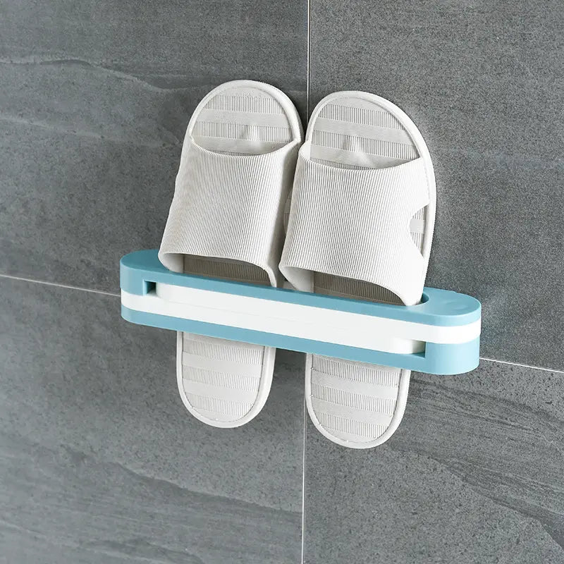 3 In 1 Shoes Rack Wall Mounted Folding Slippers Shoes Bathroom Towel